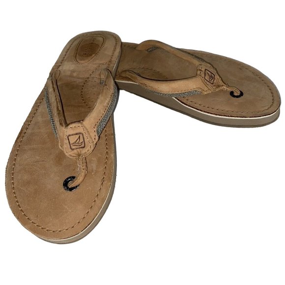 Sperry Shoes - SPERRY Top Sider Tan Thong Women's Flip Flops Sandals Sz 6 M